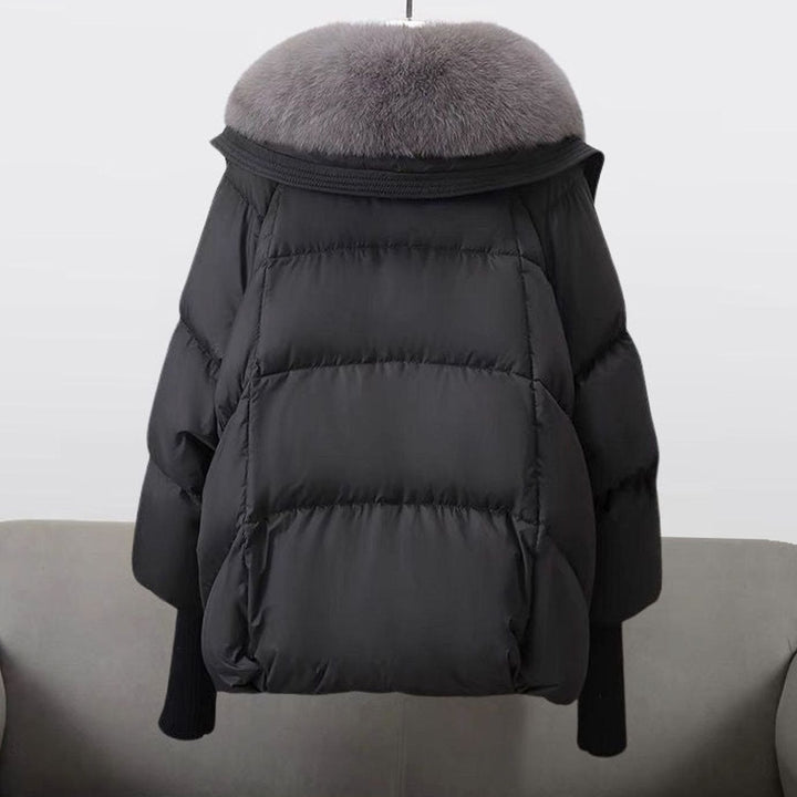 Women's Padded Fur-Collar Puffer Winter Jacket