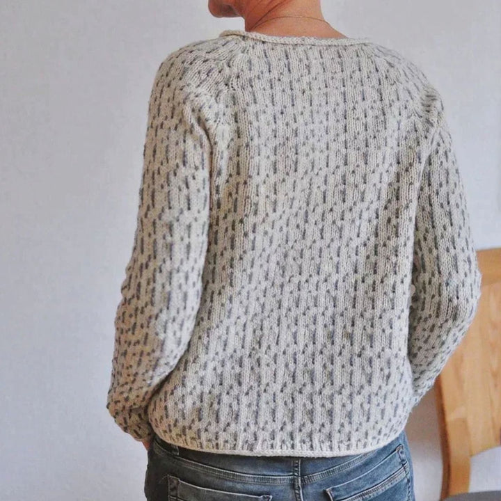 Women's Relaxed-Fit Boat Neck Long-Sleeve Knit Sweater