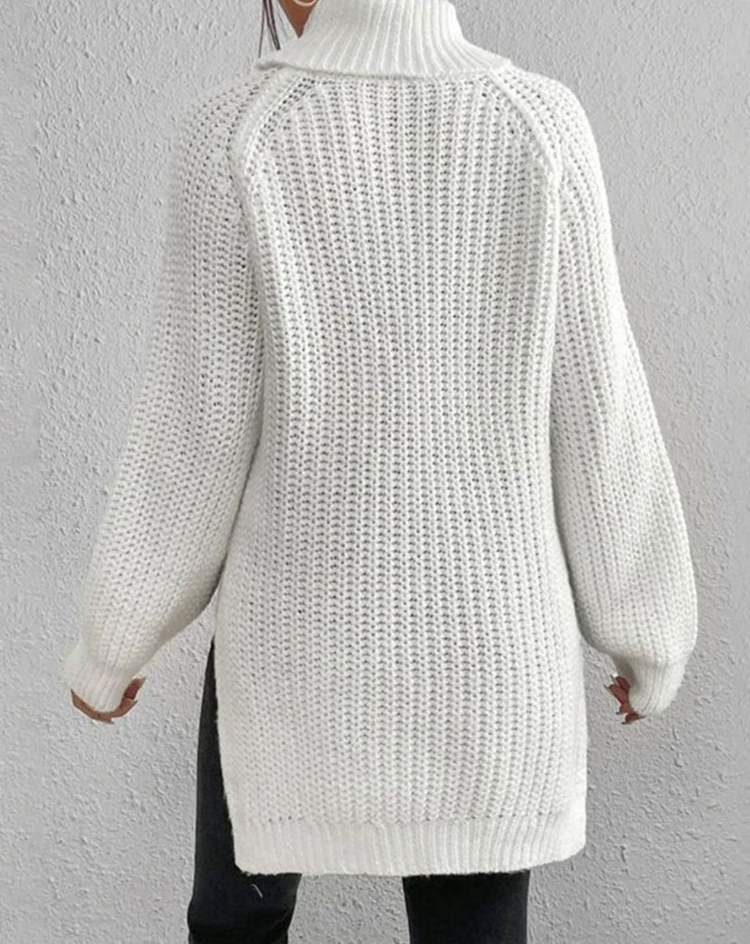 Women's Ribbed Turtleneck Sweater Long-Sleeve Cozy Knit Pullover