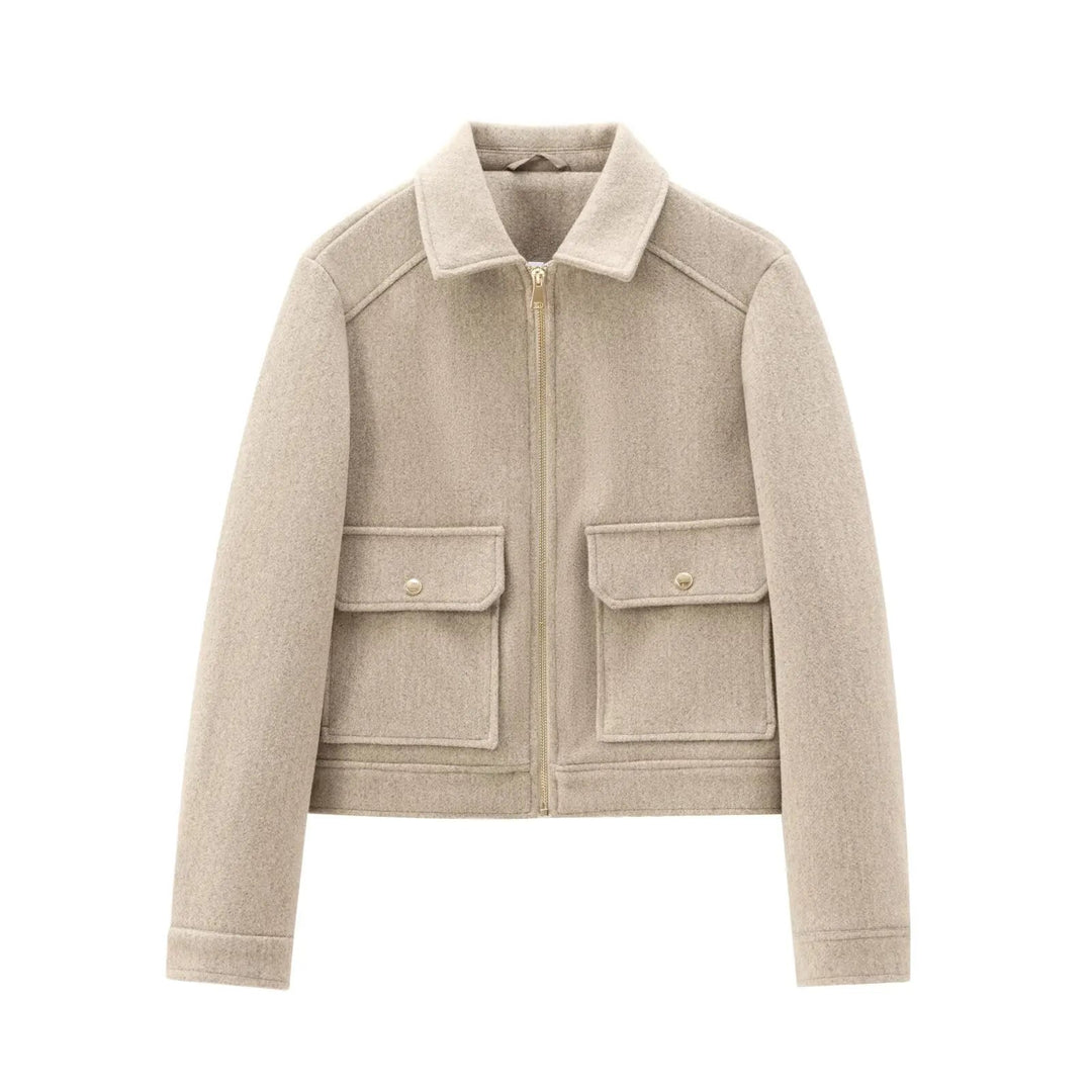 Claire | Women's Cropped Zip Up Bomber Jacket Luvy Boutique