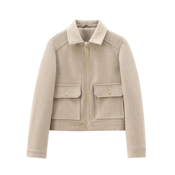 Claire | Women's Cropped Zip Up Bomber Jacket Luvy Boutique