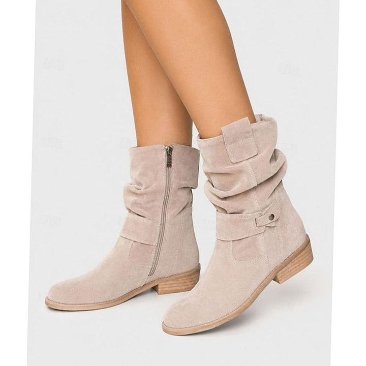 Women's Slouchy Buckle Block-Heel Ankle Boots