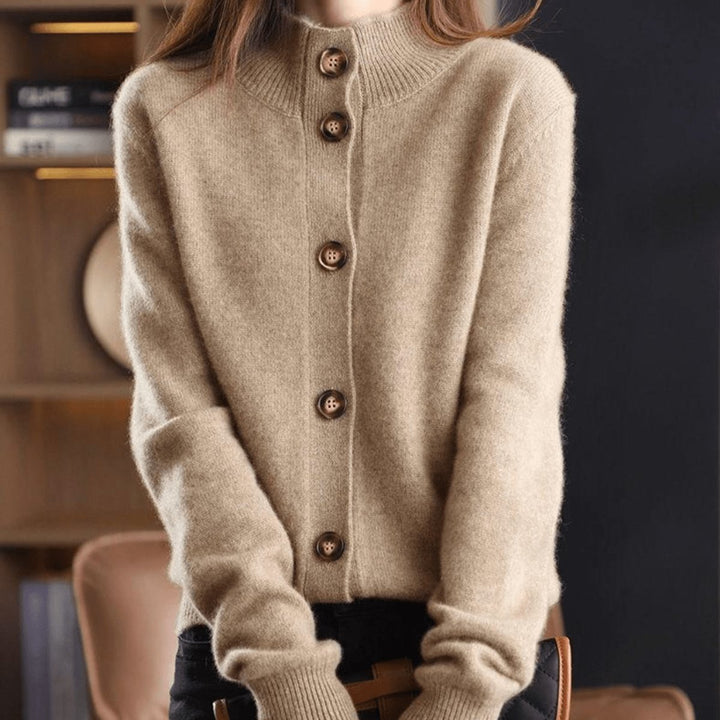 Women's Soft Cashmere Blend Button-Front Knit Cardigan