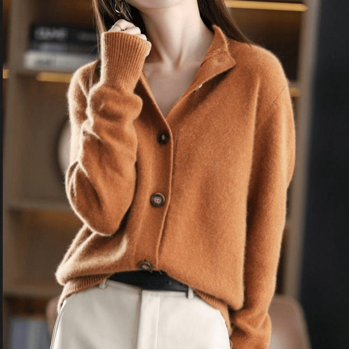 Women's Soft Cashmere Blend Button-Front Knit Cardigan