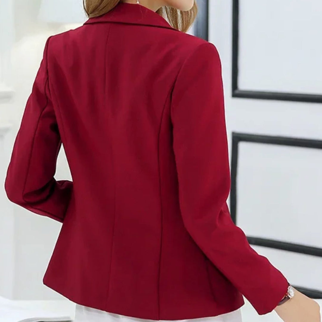 Women's Tailored Slim-Fit One-Button Office Blazer
