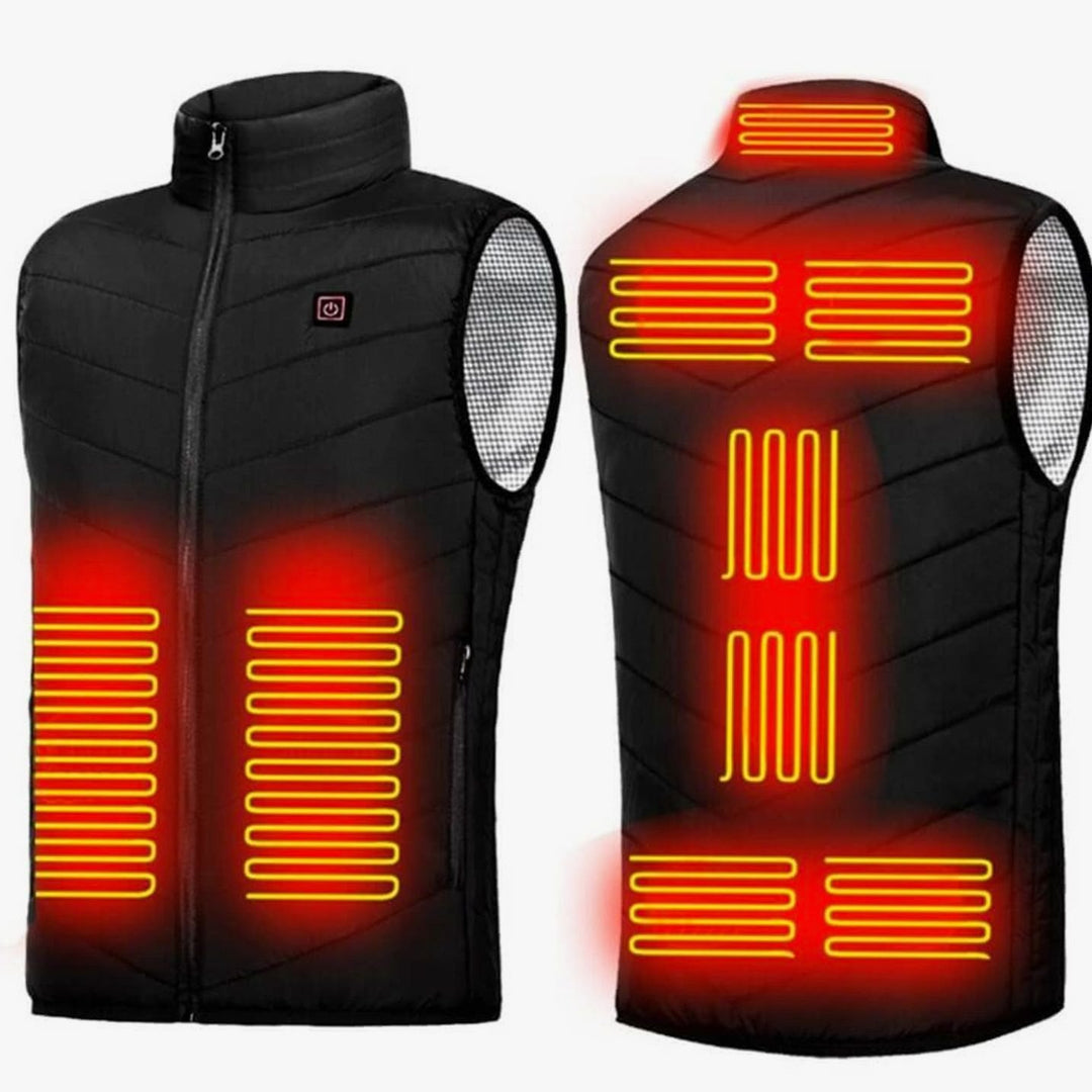 Women's Unisex Electric Heated Puffer Vest 9-Zone Warming