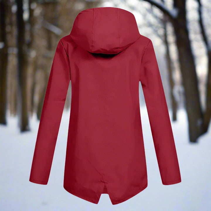 Women's Waterproof Hooded Zip-Up Rain Jacket Adjustable Cuffs