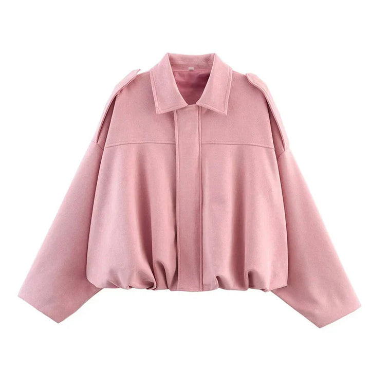 Ariana | Women's Oversized Cropped Bomber Jacket Luvy Boutique